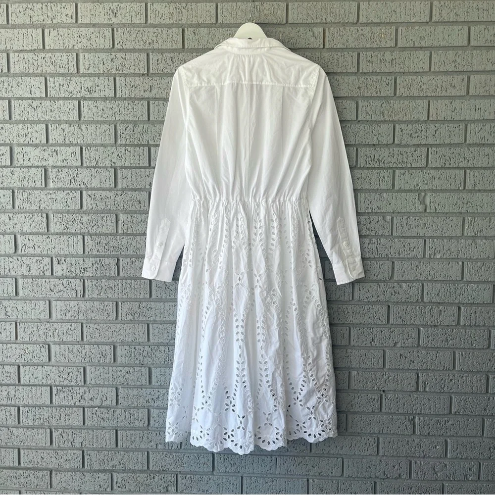 Frank & Eileen Grace Eyelet Midi Dress White Size XS $598 - Picture 5 of 7
